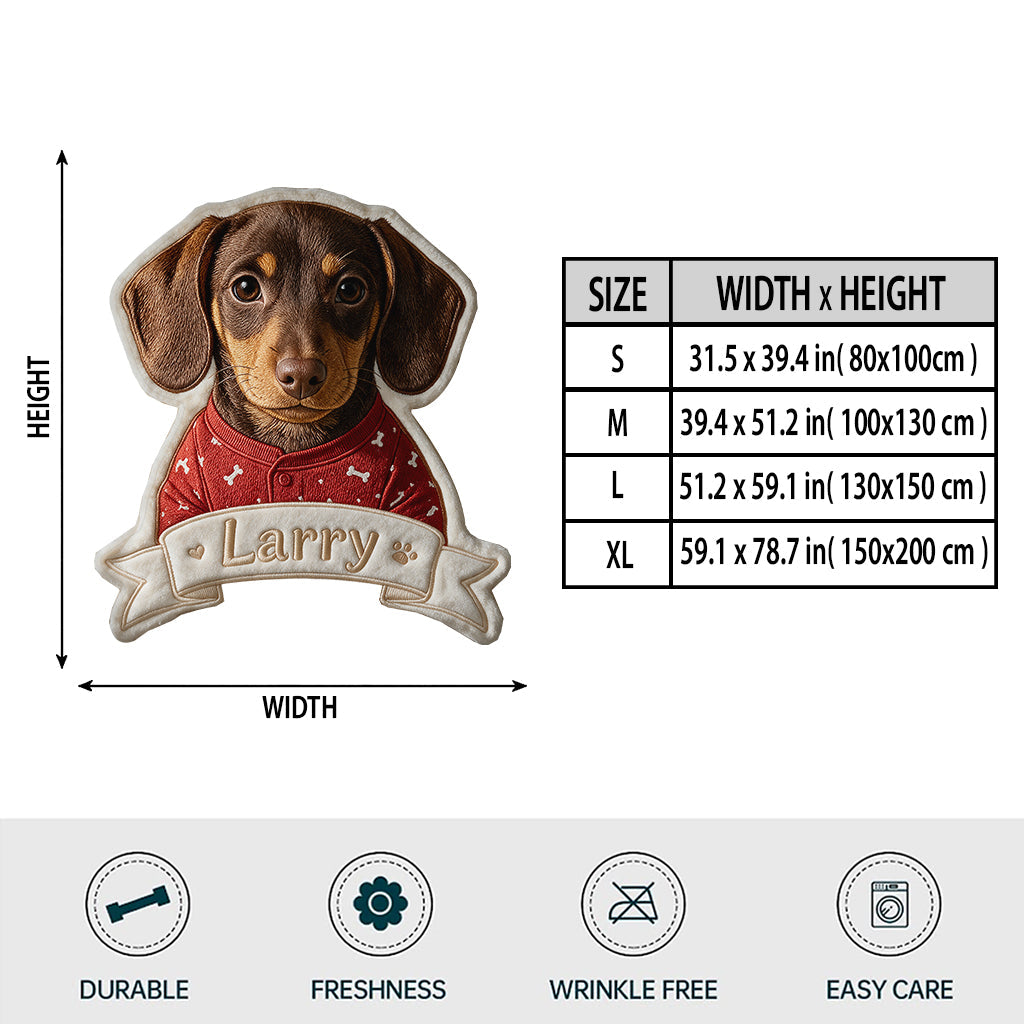 Love My Pet - Personalized Golden Retriever Shaped Fleece Blanket