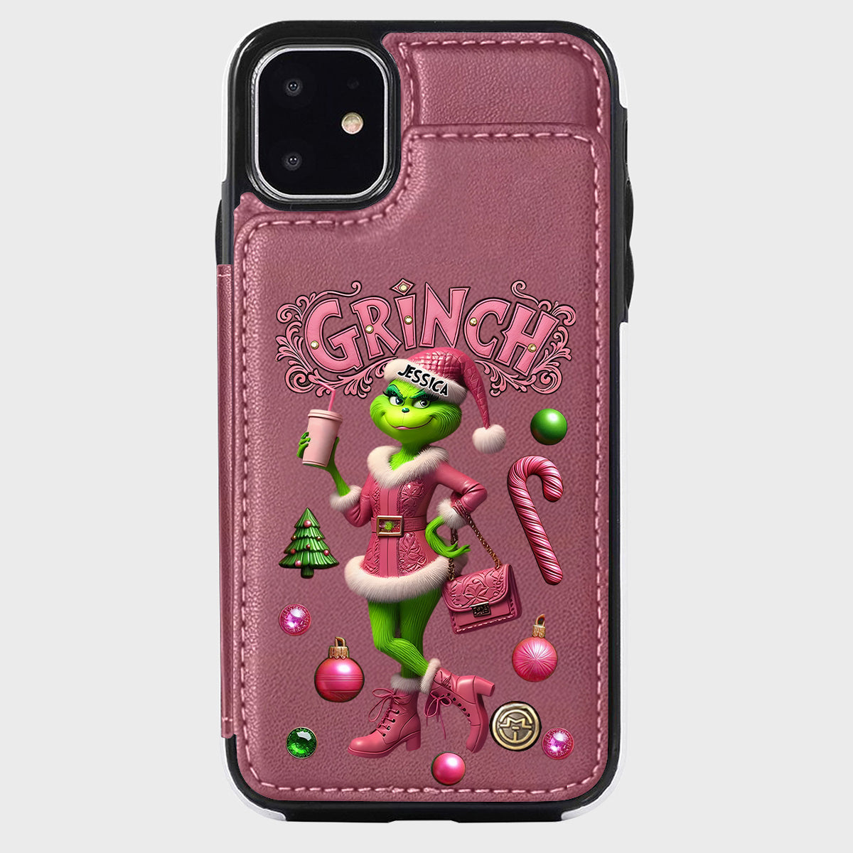 Merry Grinchmas - Personalized Stole Christmas Wallet Phone Case