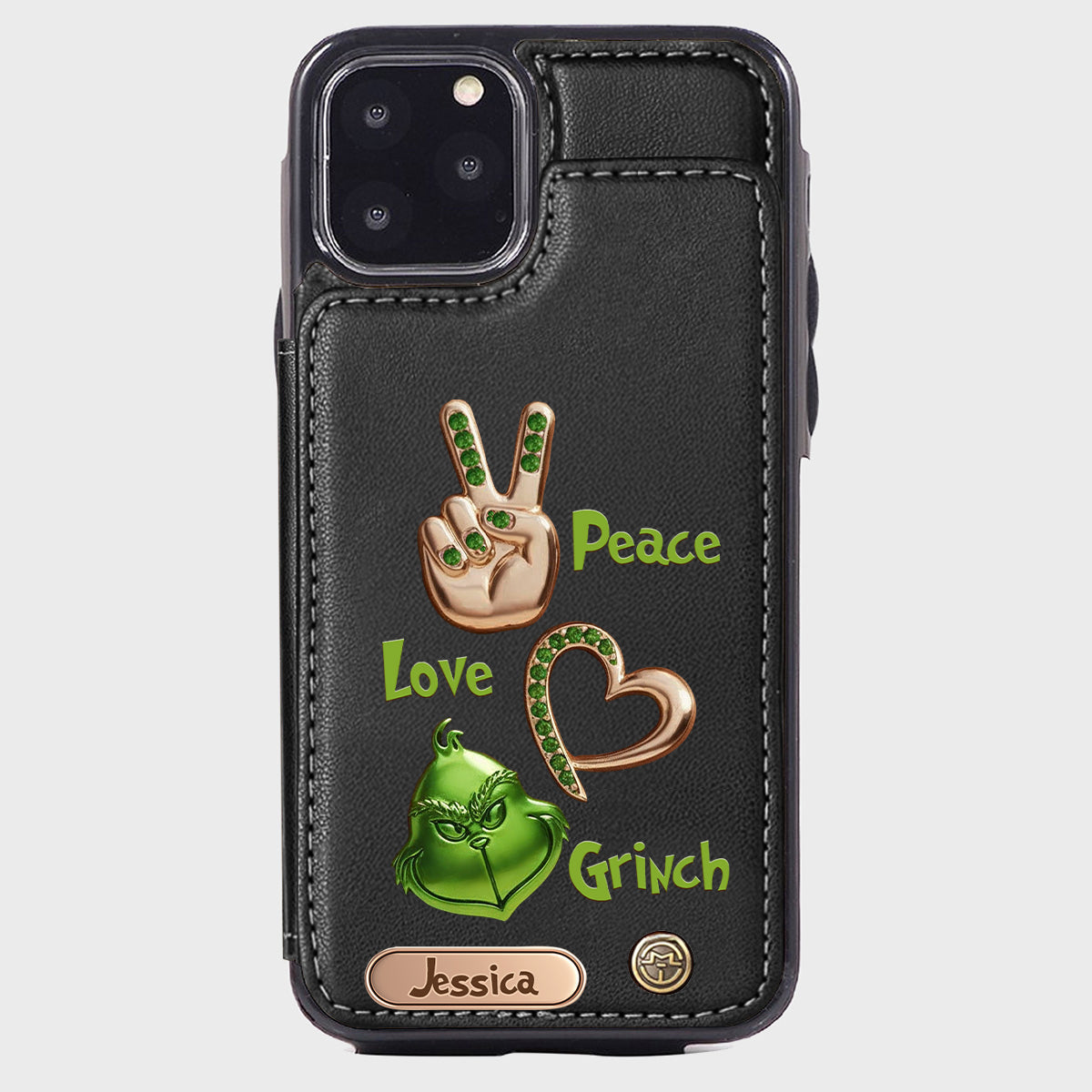 Joyeux Noël - Étui portefeuille/téléphone personnalisé avec étole de Noël