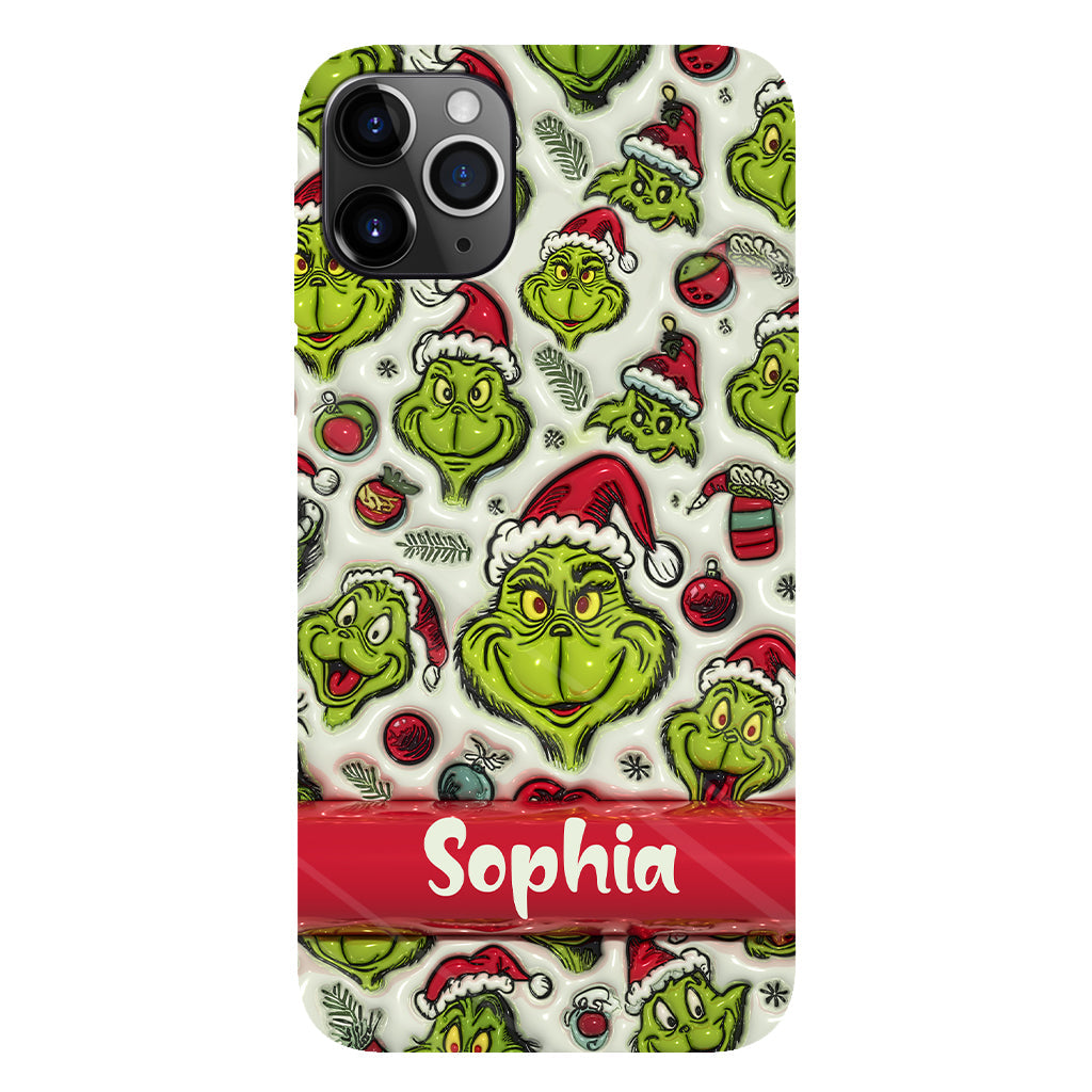 Green Character - Personalized Stole Christmas Full Print Phone Case