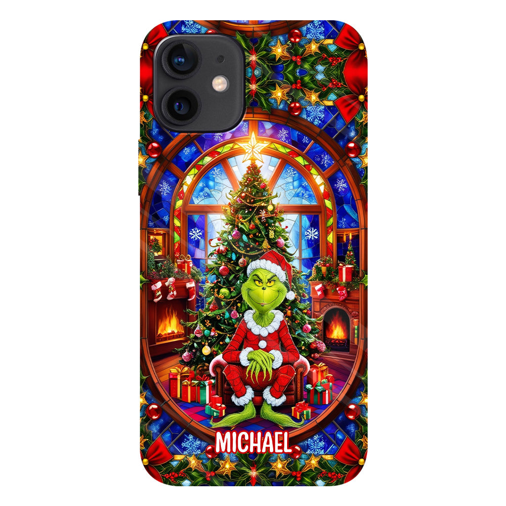 Noël vert - Coque de téléphone personnalisée avec imprimé intégral « Étole de Noël »