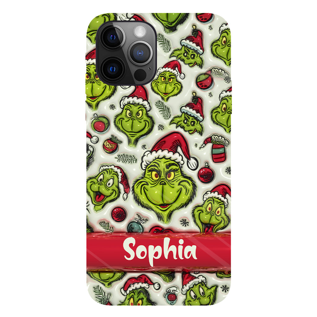 Green Character - Personalized Stole Christmas Full Print Phone Case