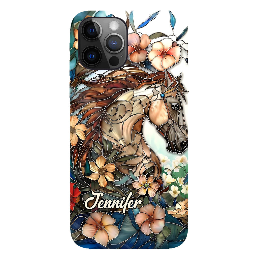 Love Horses - Personalized Horse Full Print Phone Case