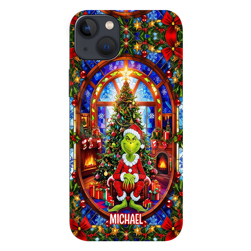Noël vert - Coque de téléphone personnalisée avec imprimé intégral « Étole de Noël »