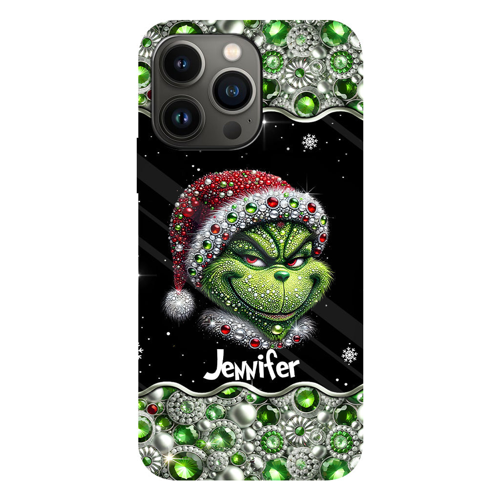 Joyeux Grinchmas - Coque de téléphone personnalisée avec imprimé intégral « Étole de Noël »