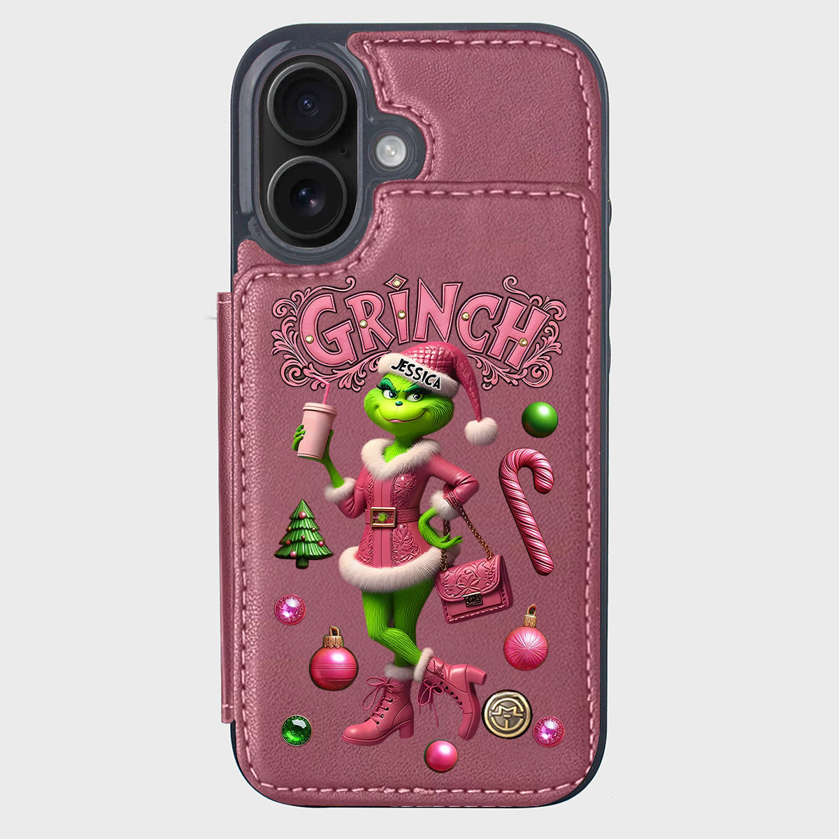Merry Grinchmas - Personalized Stole Christmas Wallet Phone Case