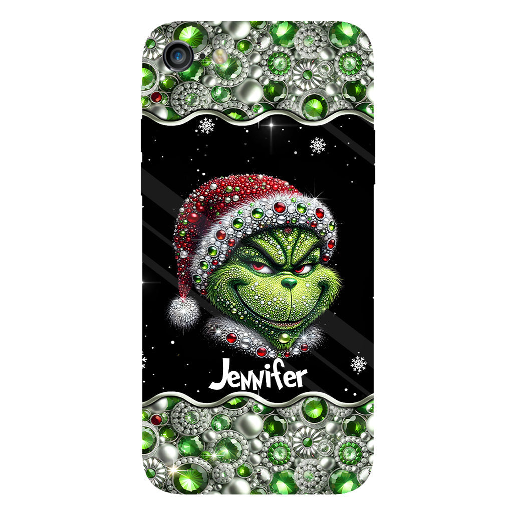 Joyeux Grinchmas - Coque de téléphone personnalisée avec imprimé intégral « Étole de Noël »