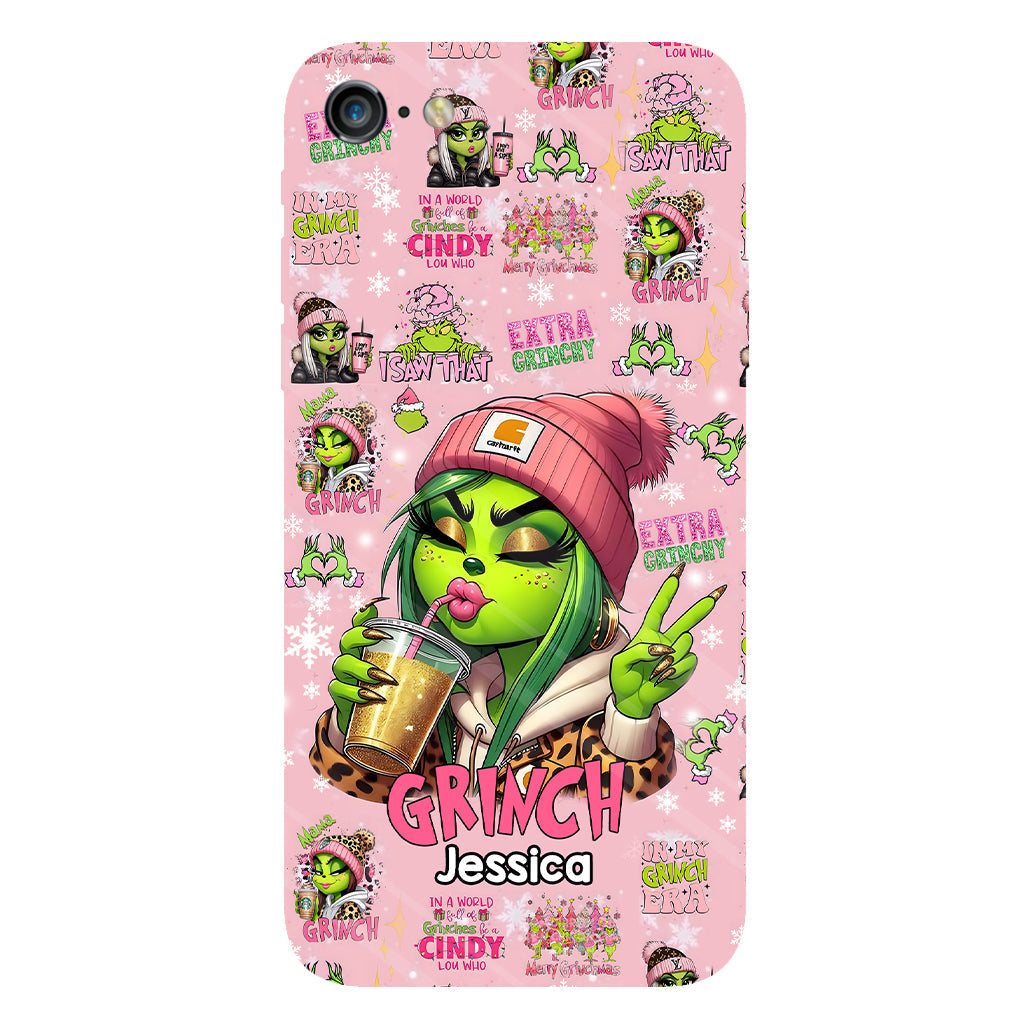Coque de téléphone Pinky - Imprimé intégral « Étole de Noël » personnalisé