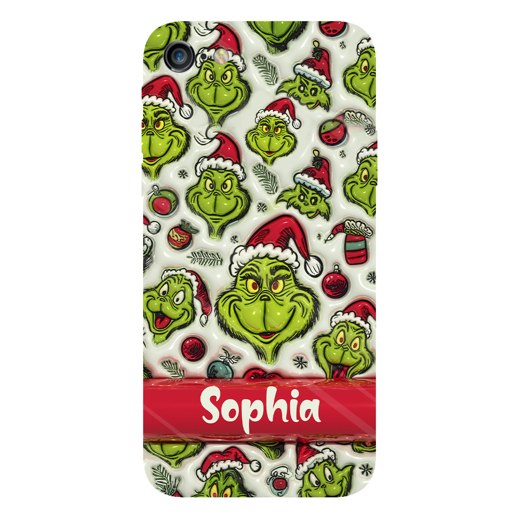 Green Character - Personalized Stole Christmas Full Print Phone Case