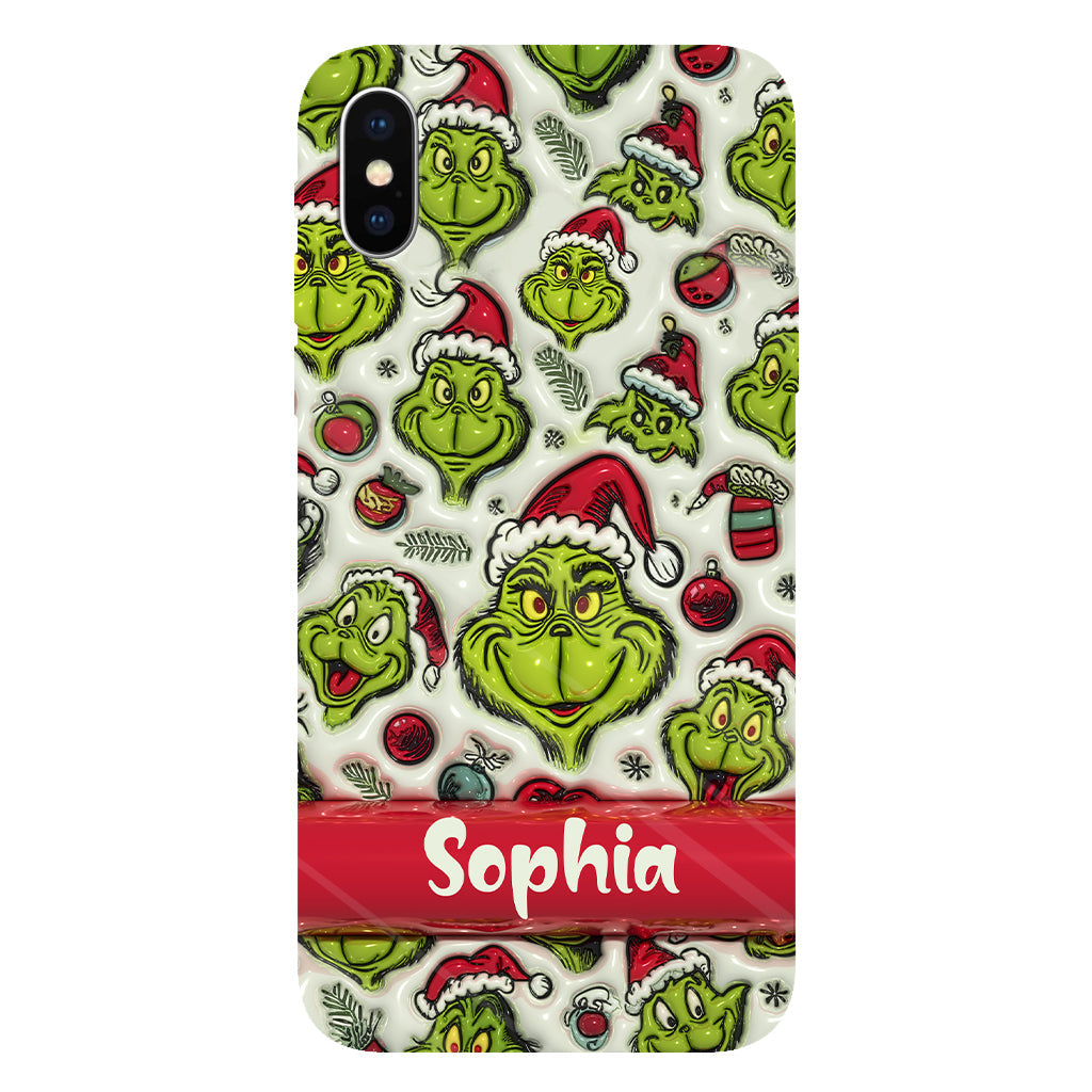 Green Character - Personalized Stole Christmas Full Print Phone Case