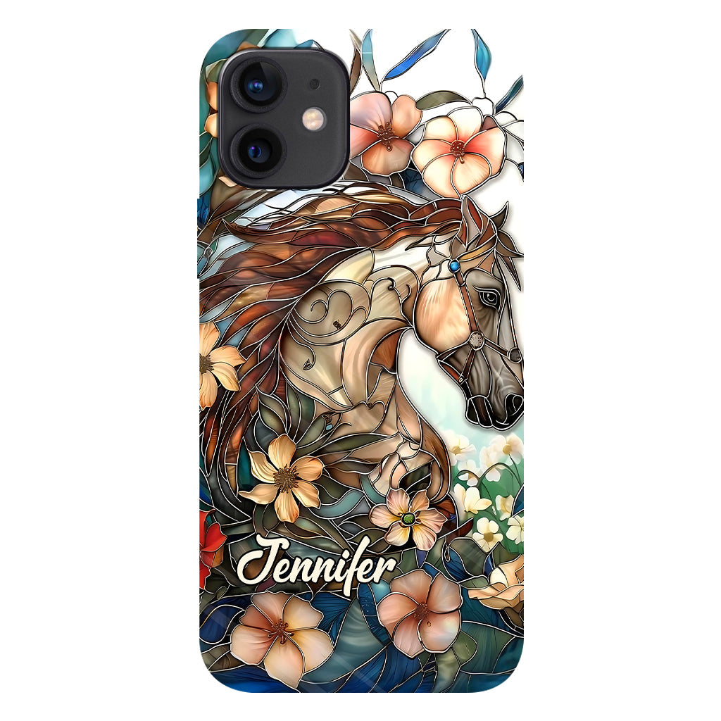 Love Horses - Personalized Horse Full Print Phone Case