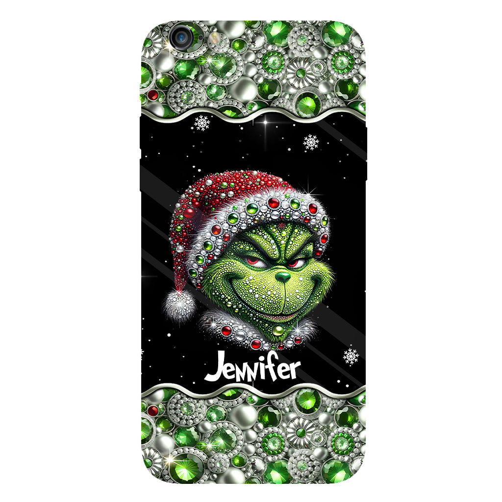 Joyeux Grinchmas - Coque de téléphone personnalisée avec imprimé intégral « Étole de Noël »