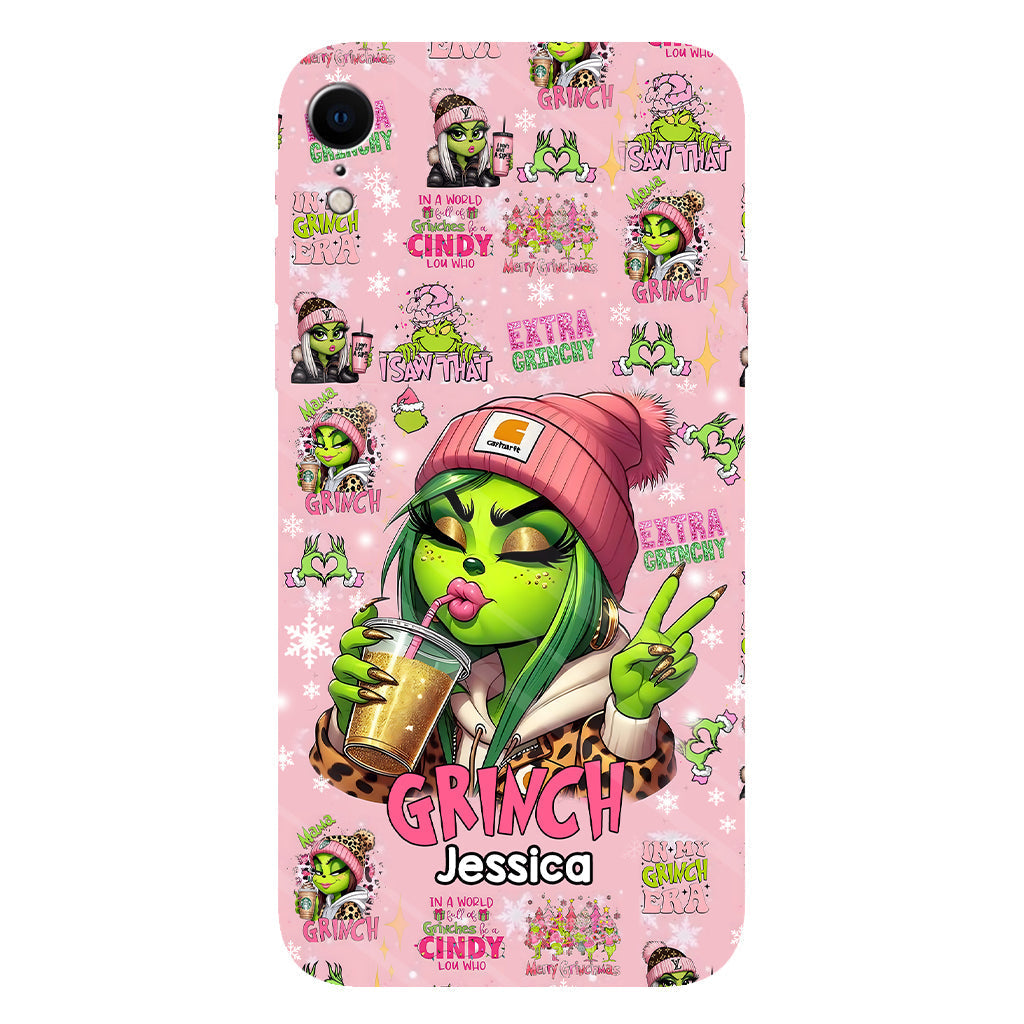Coque de téléphone Pinky - Imprimé intégral « Étole de Noël » personnalisé