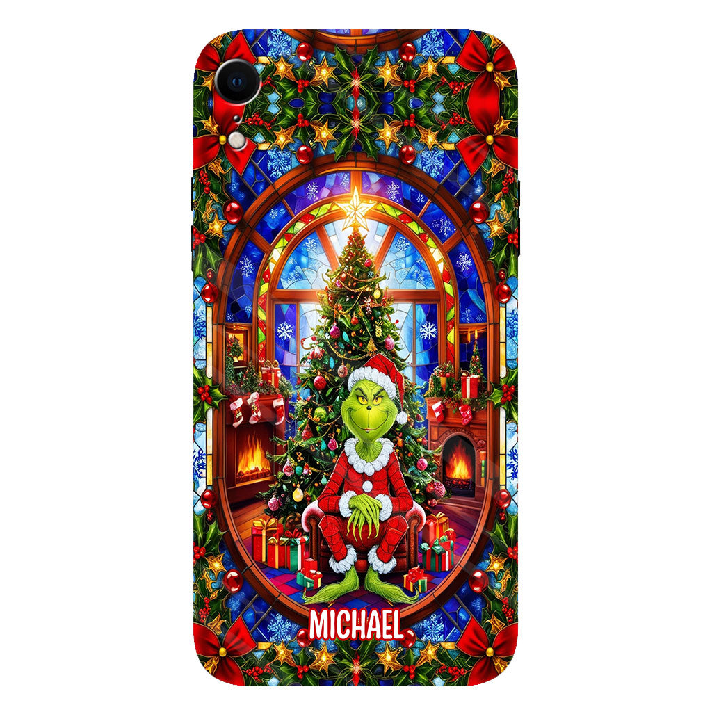 Noël vert - Coque de téléphone personnalisée avec imprimé intégral « Étole de Noël »