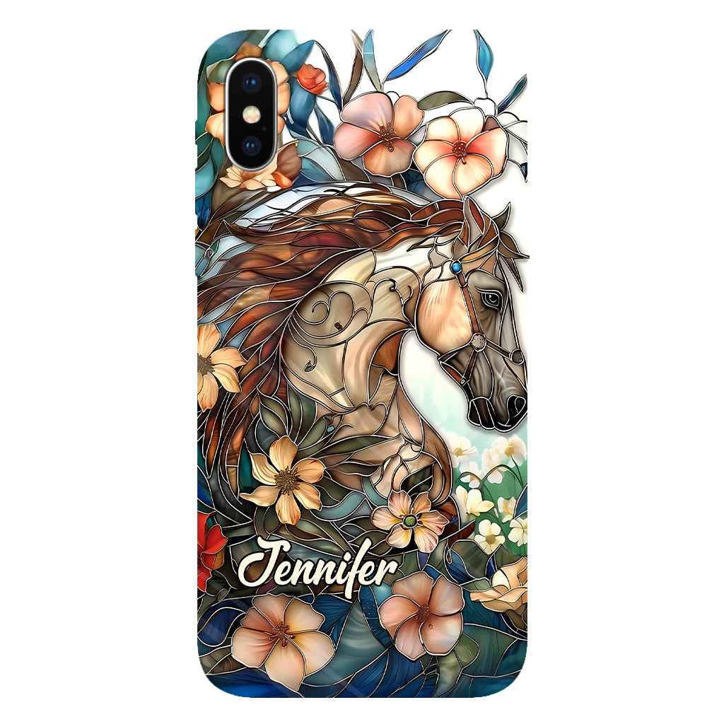 Love Horses - Personalized Horse Full Print Phone Case