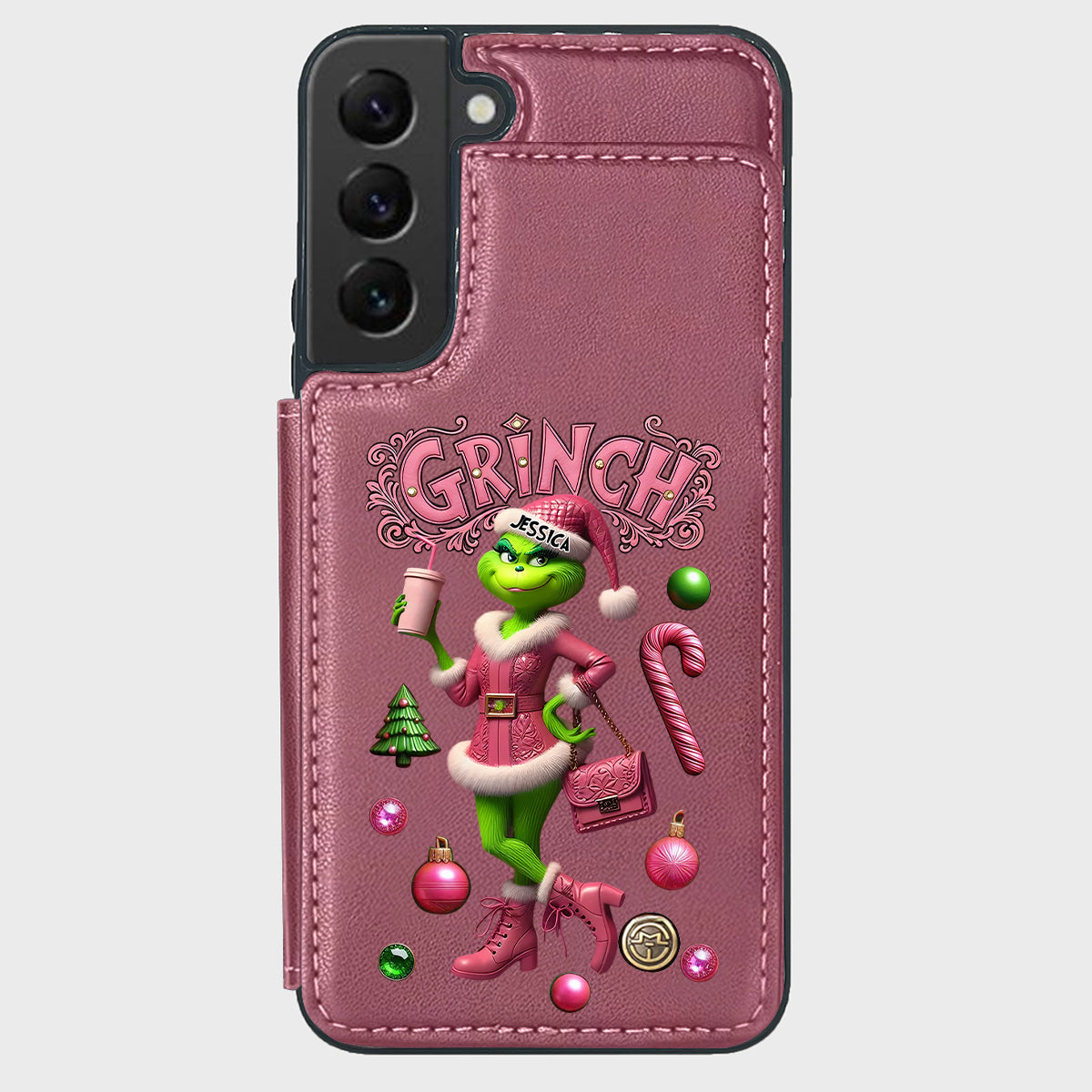 Merry Grinchmas - Personalized Stole Christmas Wallet Phone Case