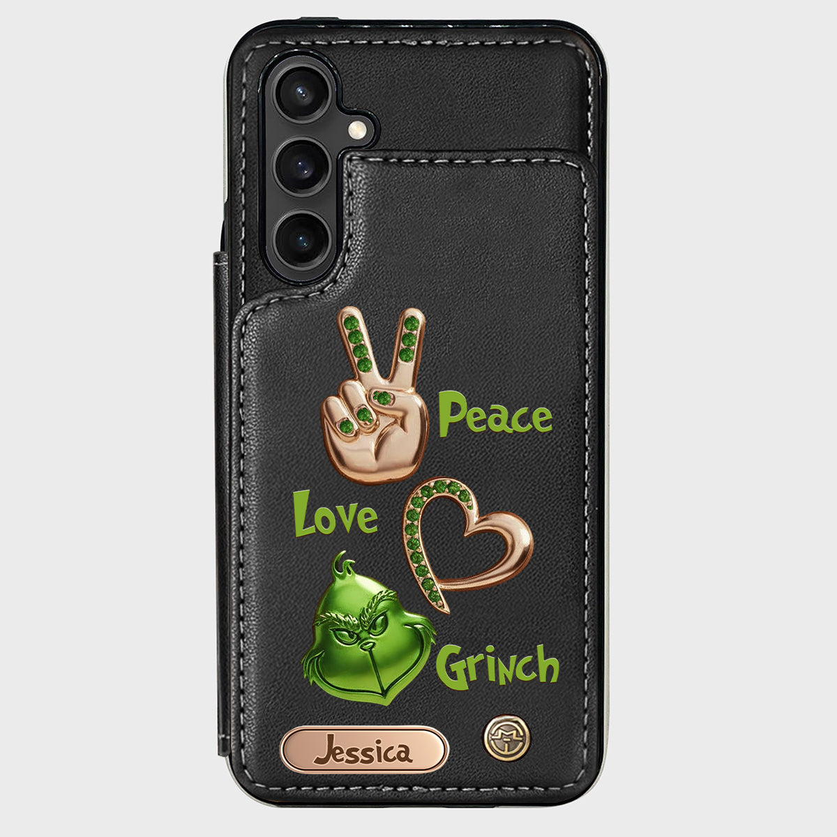 Joyeux Noël - Étui portefeuille/téléphone personnalisé avec étole de Noël