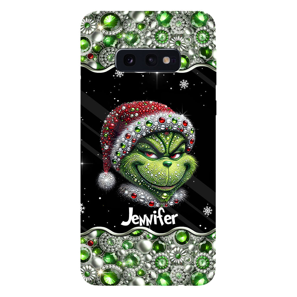 Joyeux Grinchmas - Coque de téléphone personnalisée avec imprimé intégral « Étole de Noël »