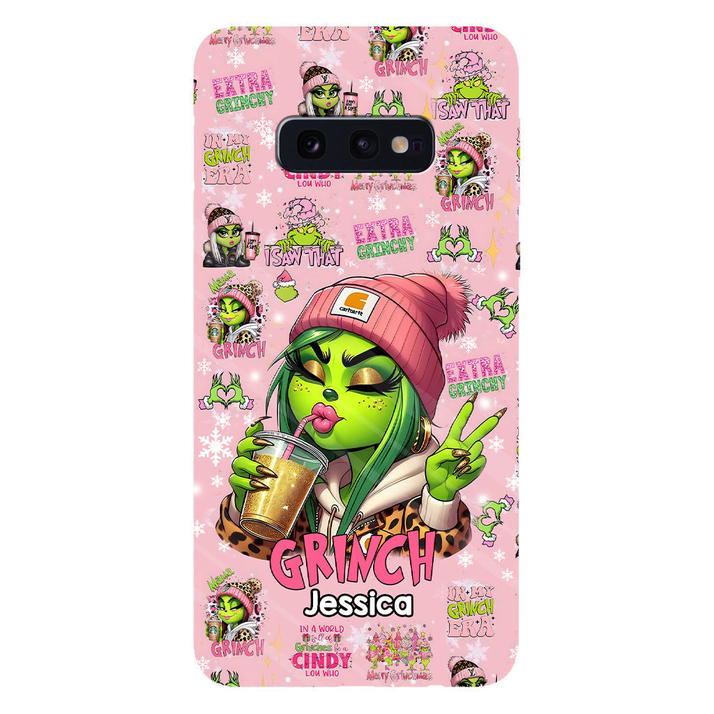 Coque de téléphone Pinky - Imprimé intégral « Étole de Noël » personnalisé