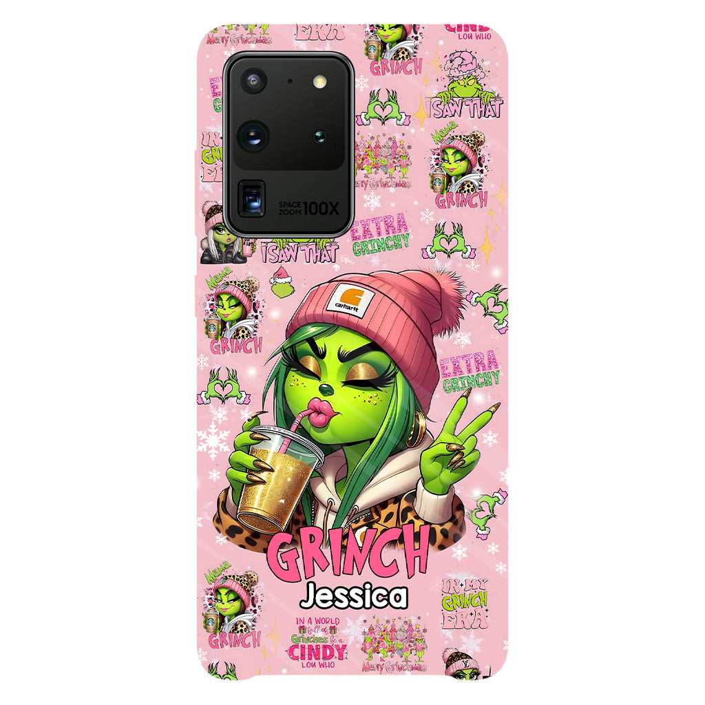 Coque de téléphone Pinky - Imprimé intégral « Étole de Noël » personnalisé