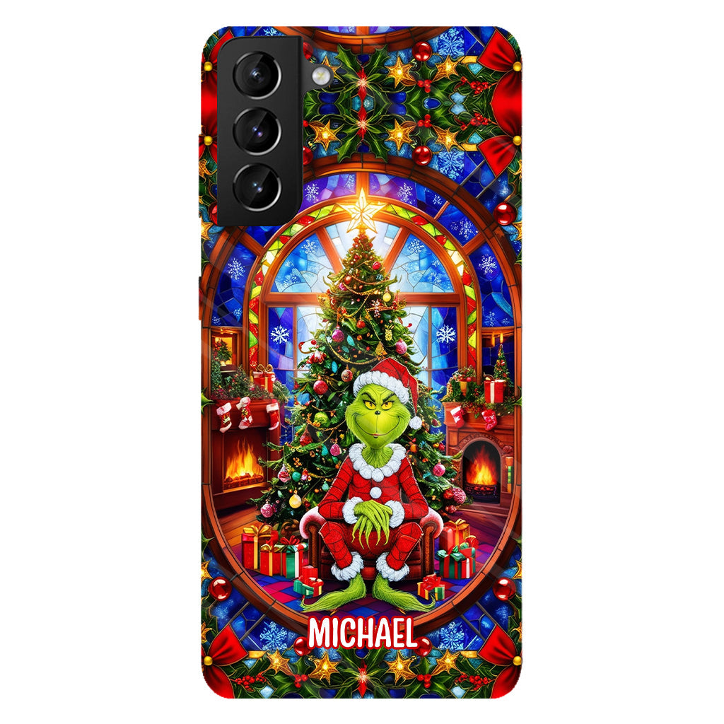 Noël vert - Coque de téléphone personnalisée avec imprimé intégral « Étole de Noël »
