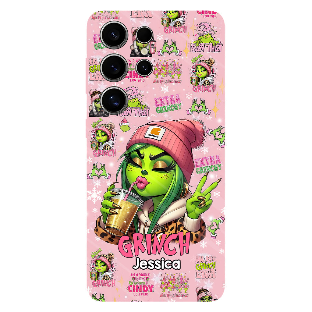 Coque de téléphone Pinky - Imprimé intégral « Étole de Noël » personnalisé