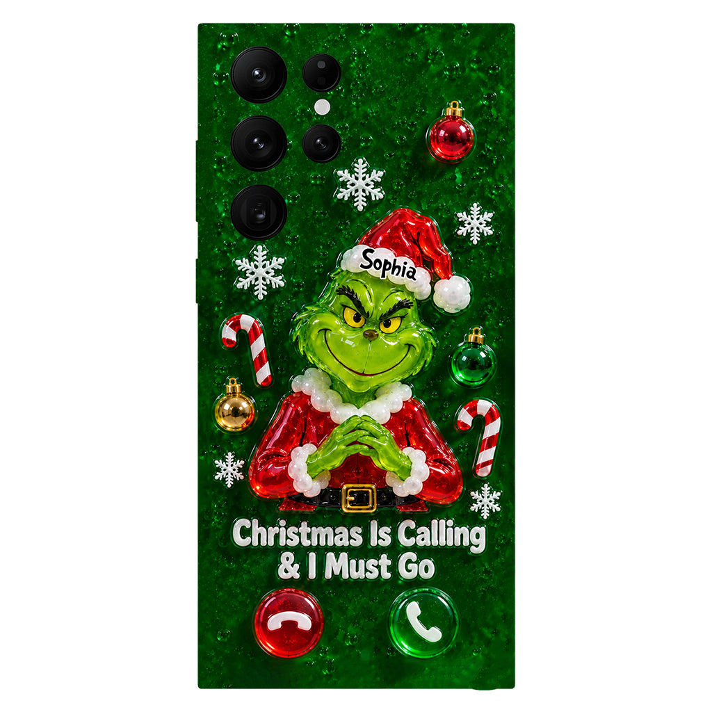 Christmas Is Calling & I Must Go - Personalized Stole Christmas Full Print Phone Case