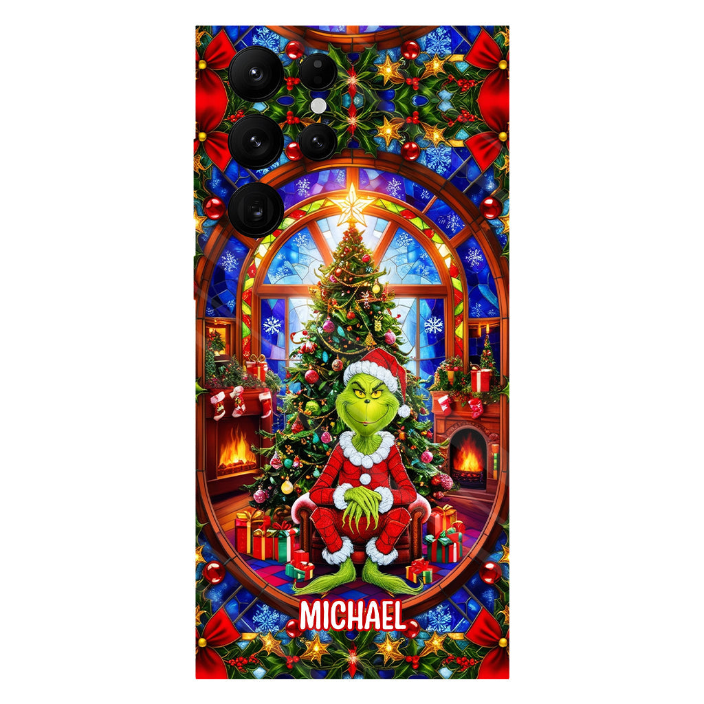 Noël vert - Coque de téléphone personnalisée avec imprimé intégral « Étole de Noël »