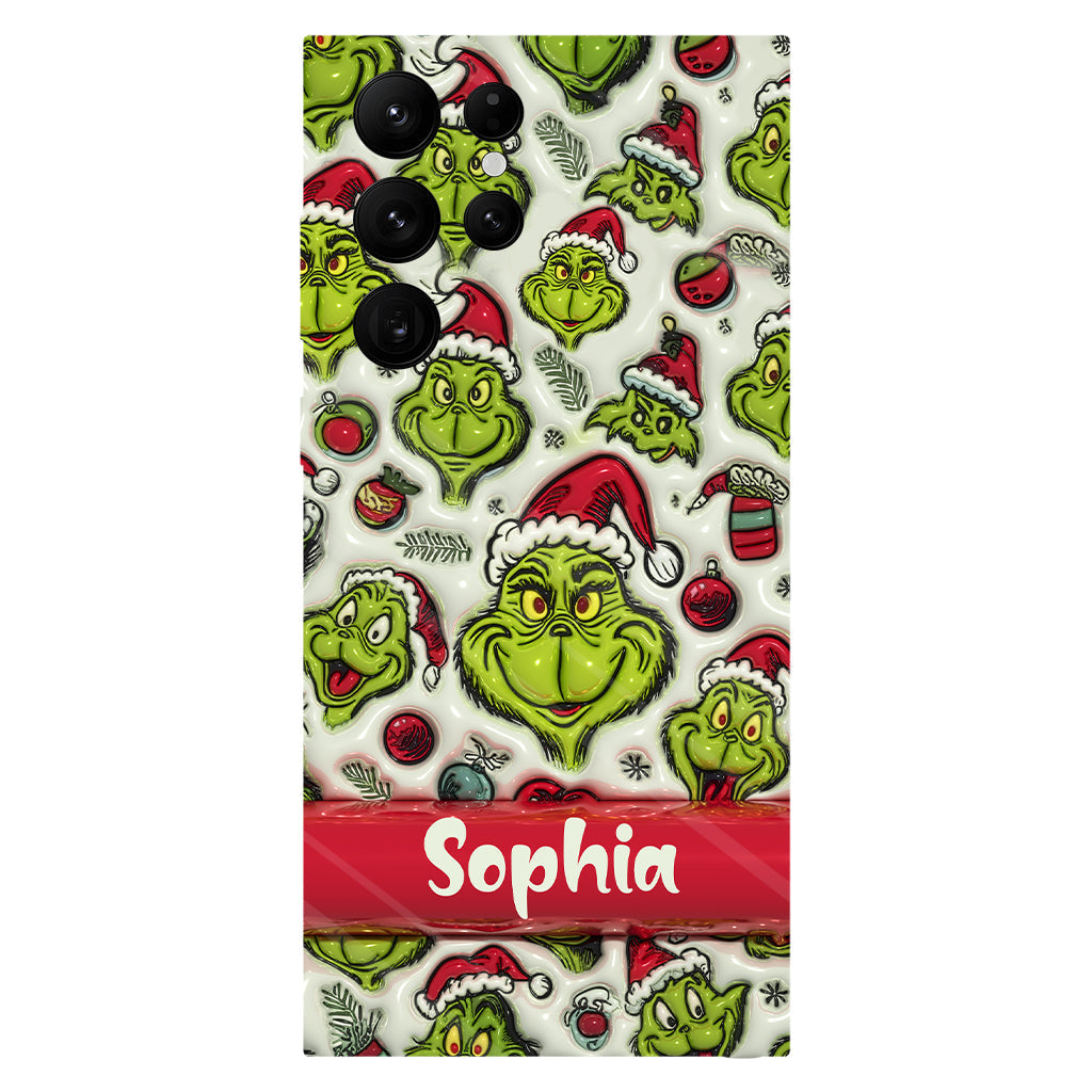 Green Character - Personalized Stole Christmas Full Print Phone Case