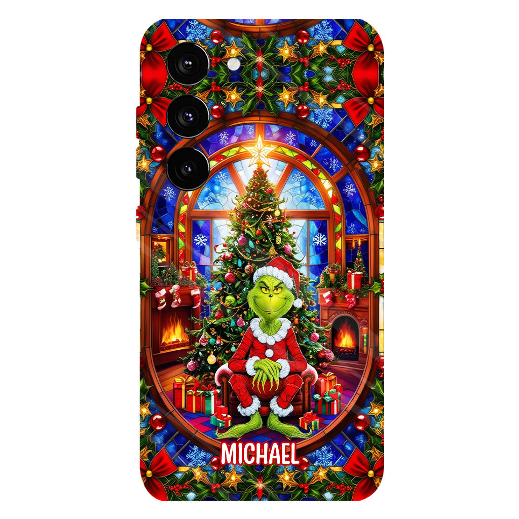 Noël vert - Coque de téléphone personnalisée avec imprimé intégral « Étole de Noël »