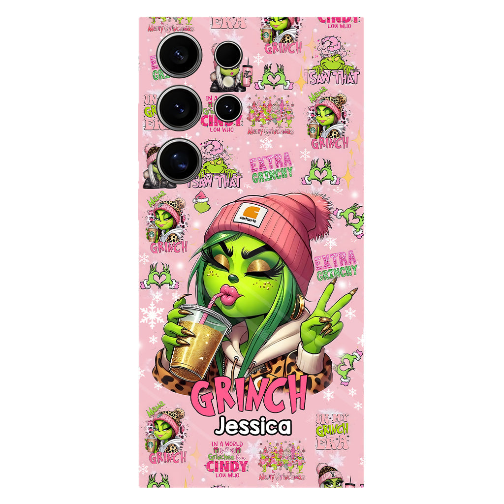 Coque de téléphone Pinky - Imprimé intégral « Étole de Noël » personnalisé