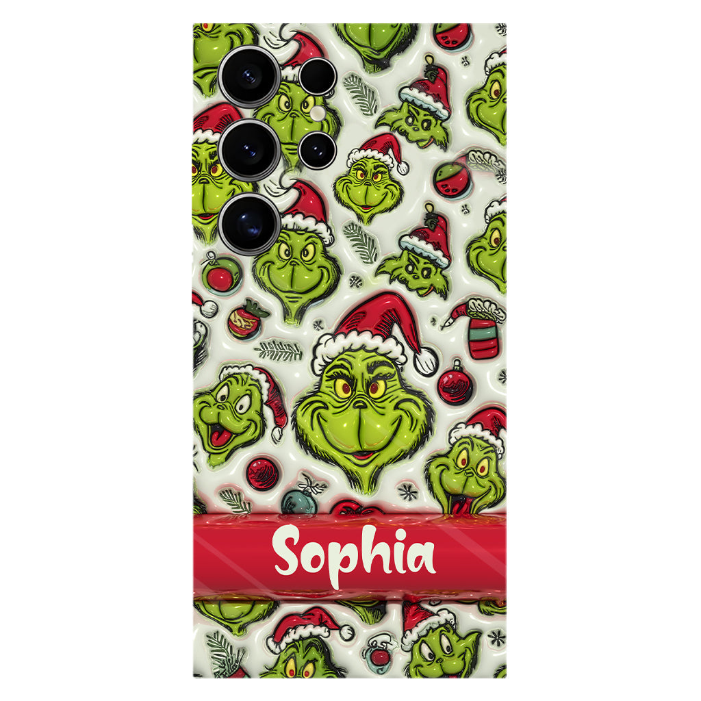Green Character - Personalized Stole Christmas Full Print Phone Case