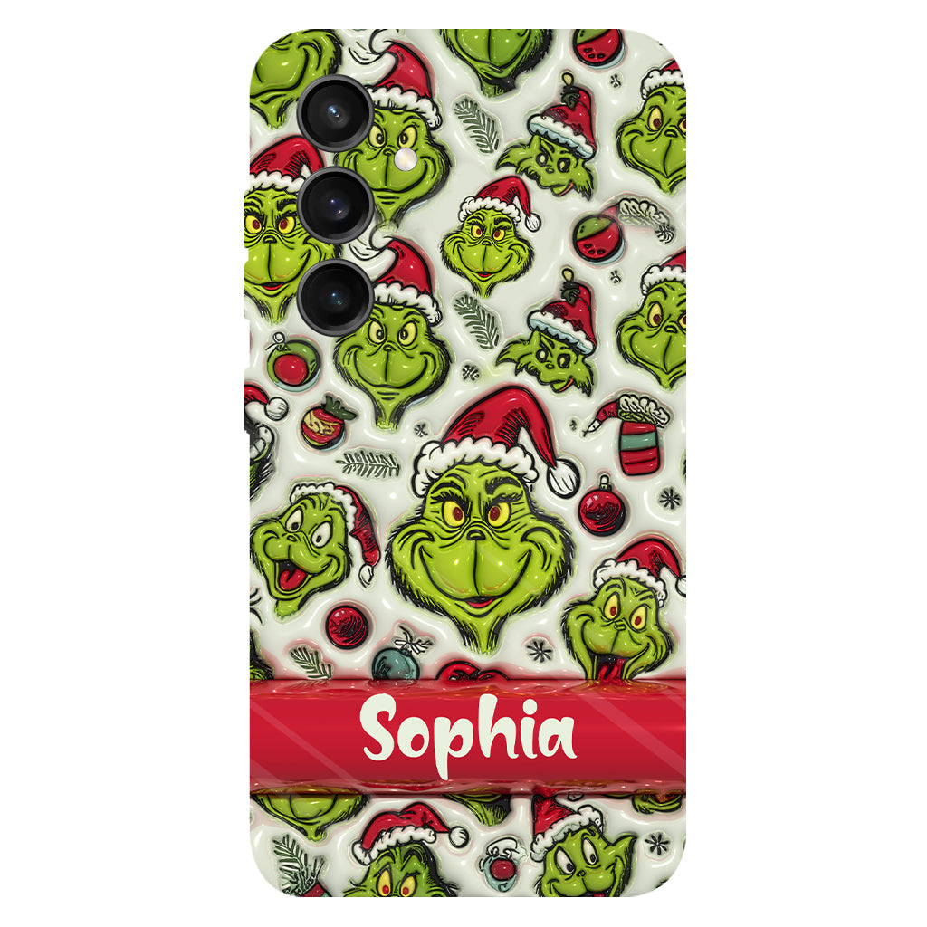Green Character - Personalized Stole Christmas Full Print Phone Case