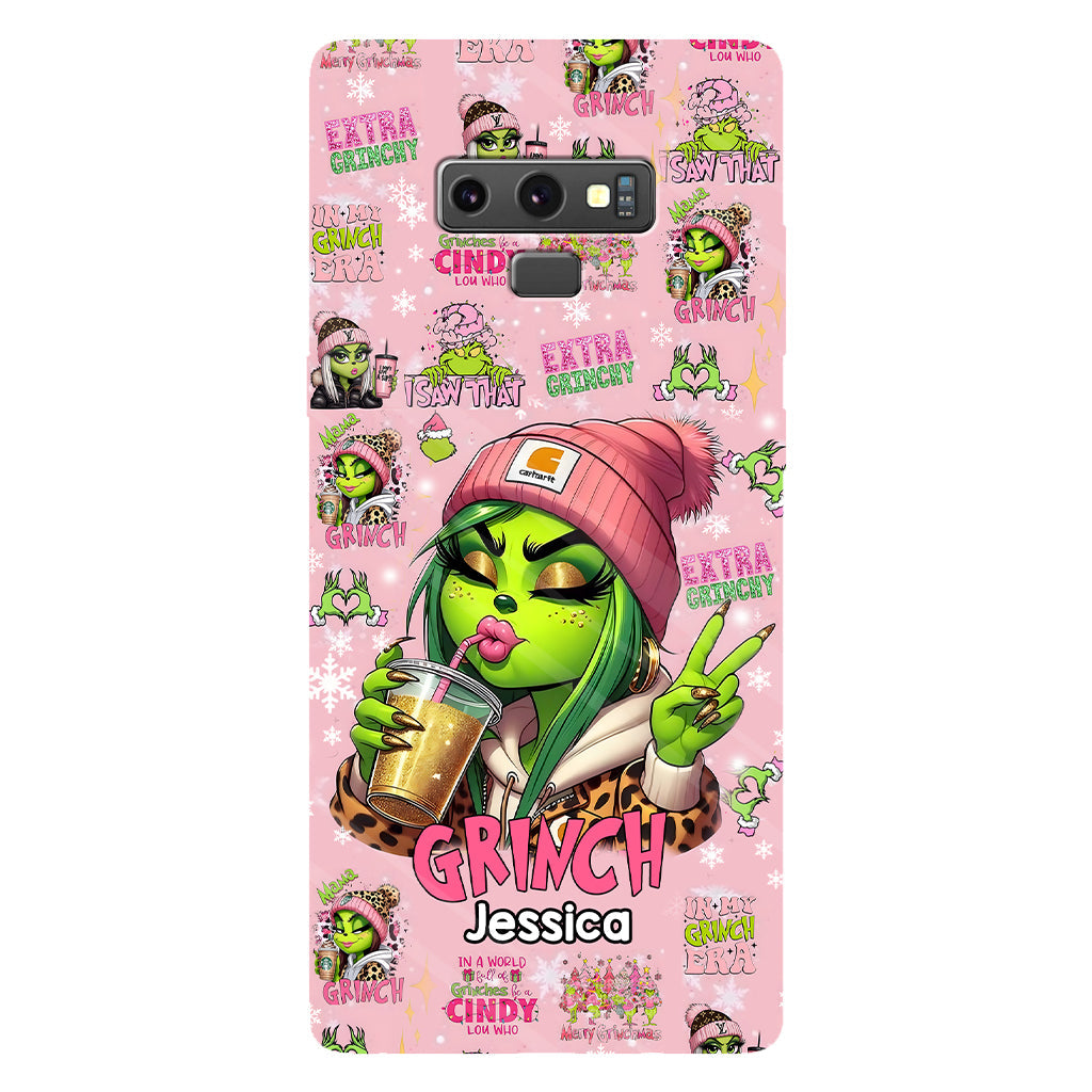 Coque de téléphone Pinky - Imprimé intégral « Étole de Noël » personnalisé
