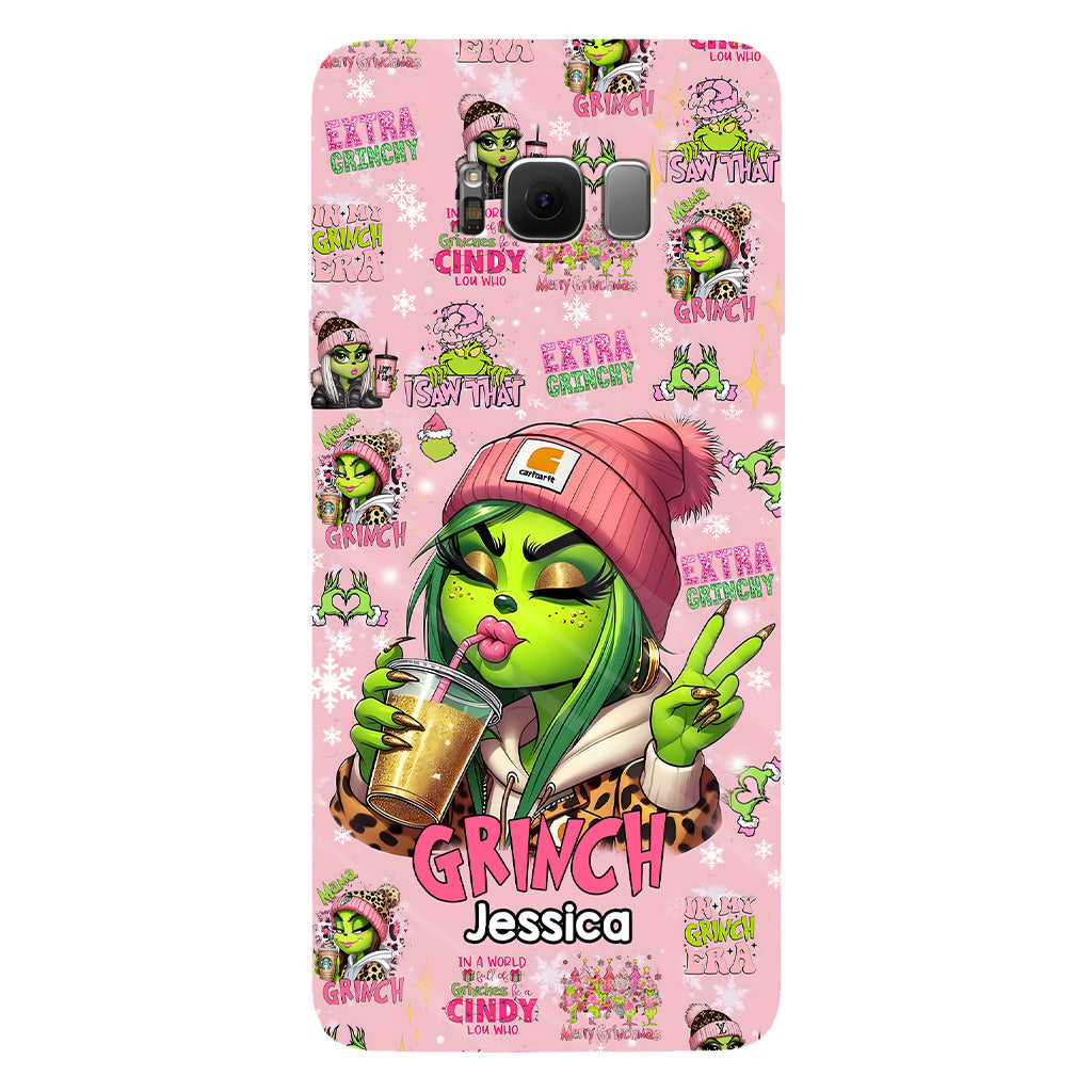 Coque de téléphone Pinky - Imprimé intégral « Étole de Noël » personnalisé