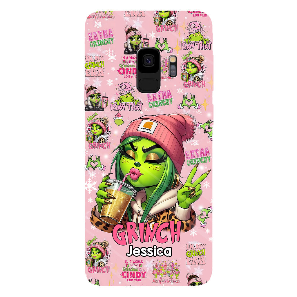 Coque de téléphone Pinky - Imprimé intégral « Étole de Noël » personnalisé