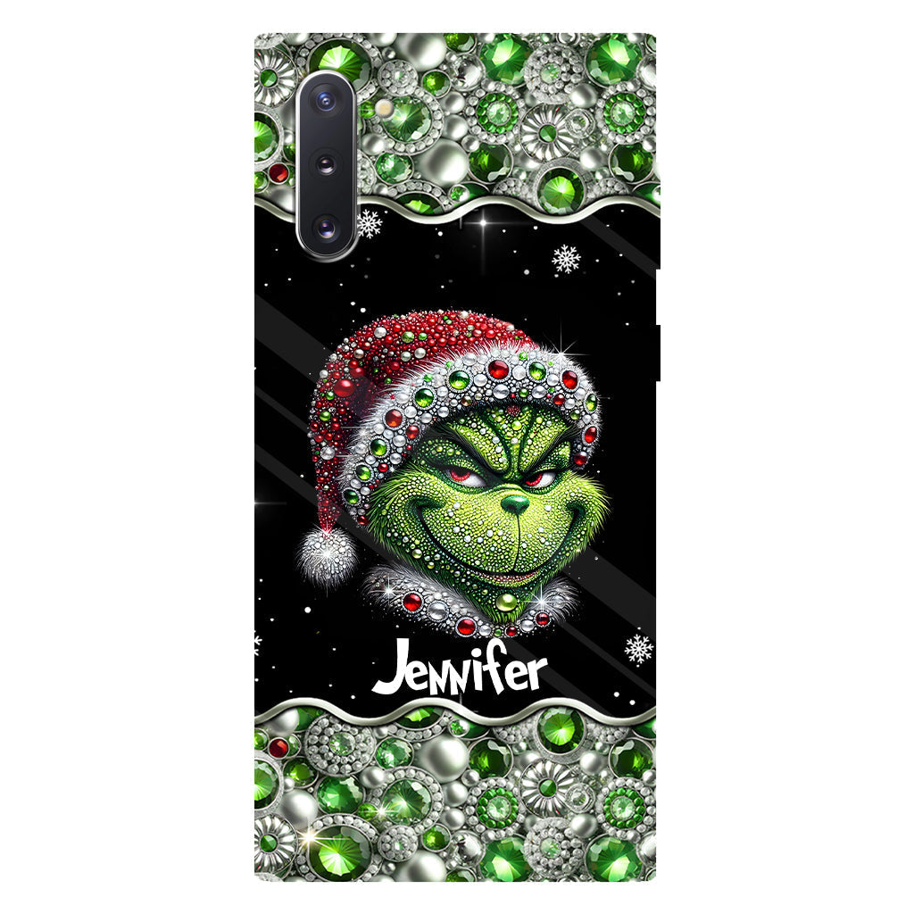 Joyeux Grinchmas - Coque de téléphone personnalisée avec imprimé intégral « Étole de Noël »