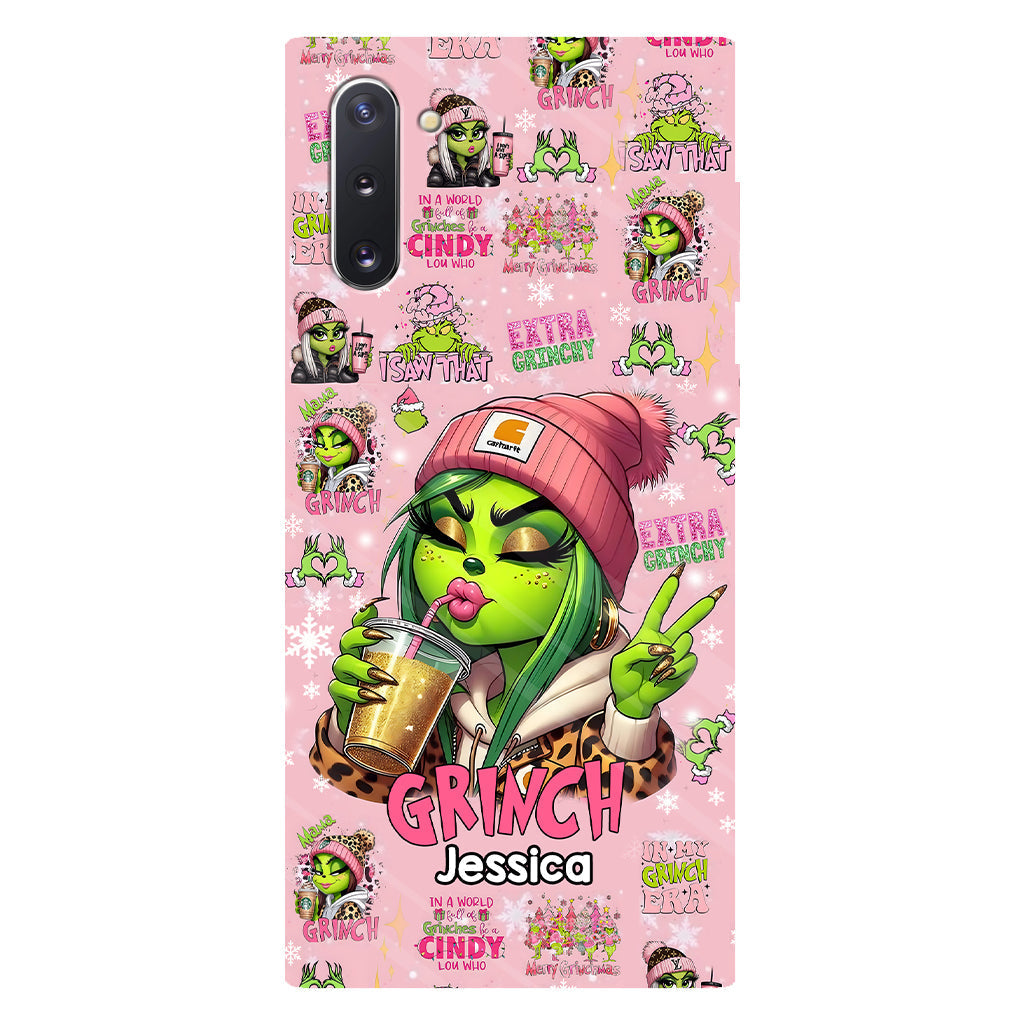Coque de téléphone Pinky - Imprimé intégral « Étole de Noël » personnalisé