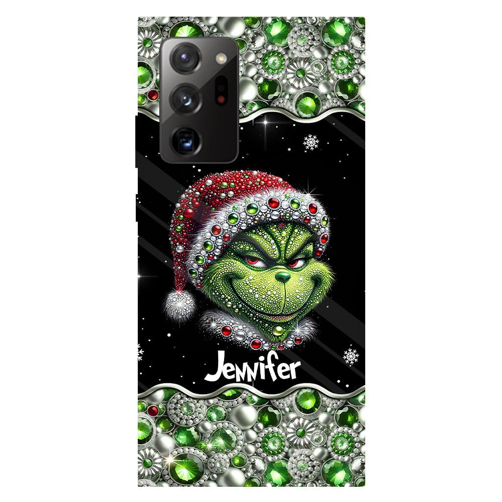 Joyeux Grinchmas - Coque de téléphone personnalisée avec imprimé intégral « Étole de Noël »