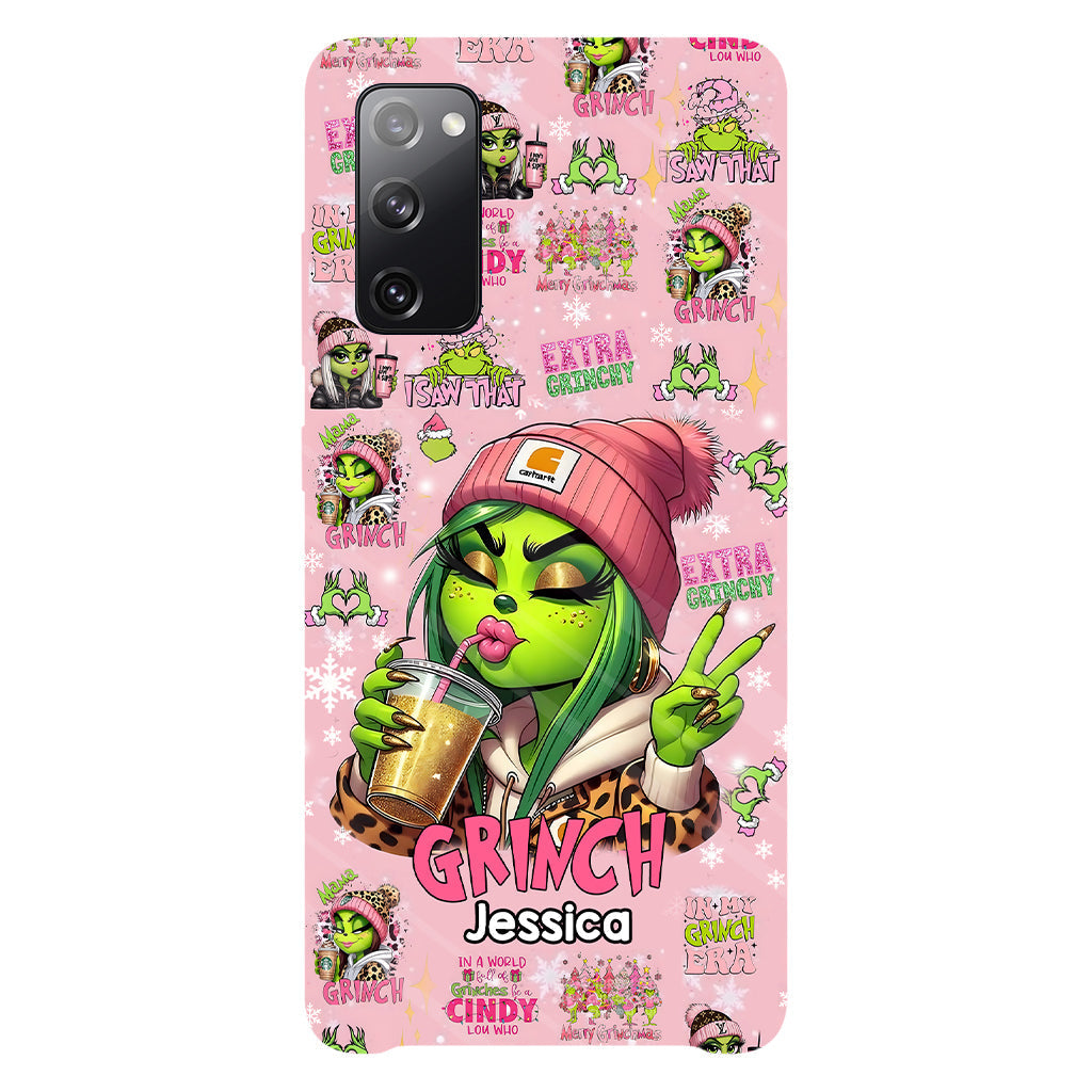 Coque de téléphone Pinky - Imprimé intégral « Étole de Noël » personnalisé