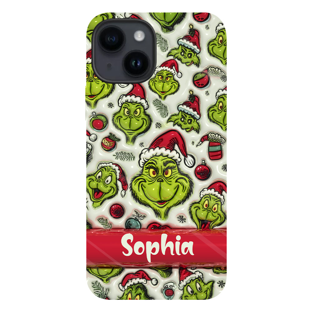 Green Character - Personalized Stole Christmas Full Print Phone Case