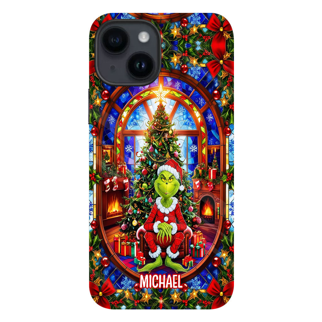 Noël vert - Coque de téléphone personnalisée avec imprimé intégral « Étole de Noël »