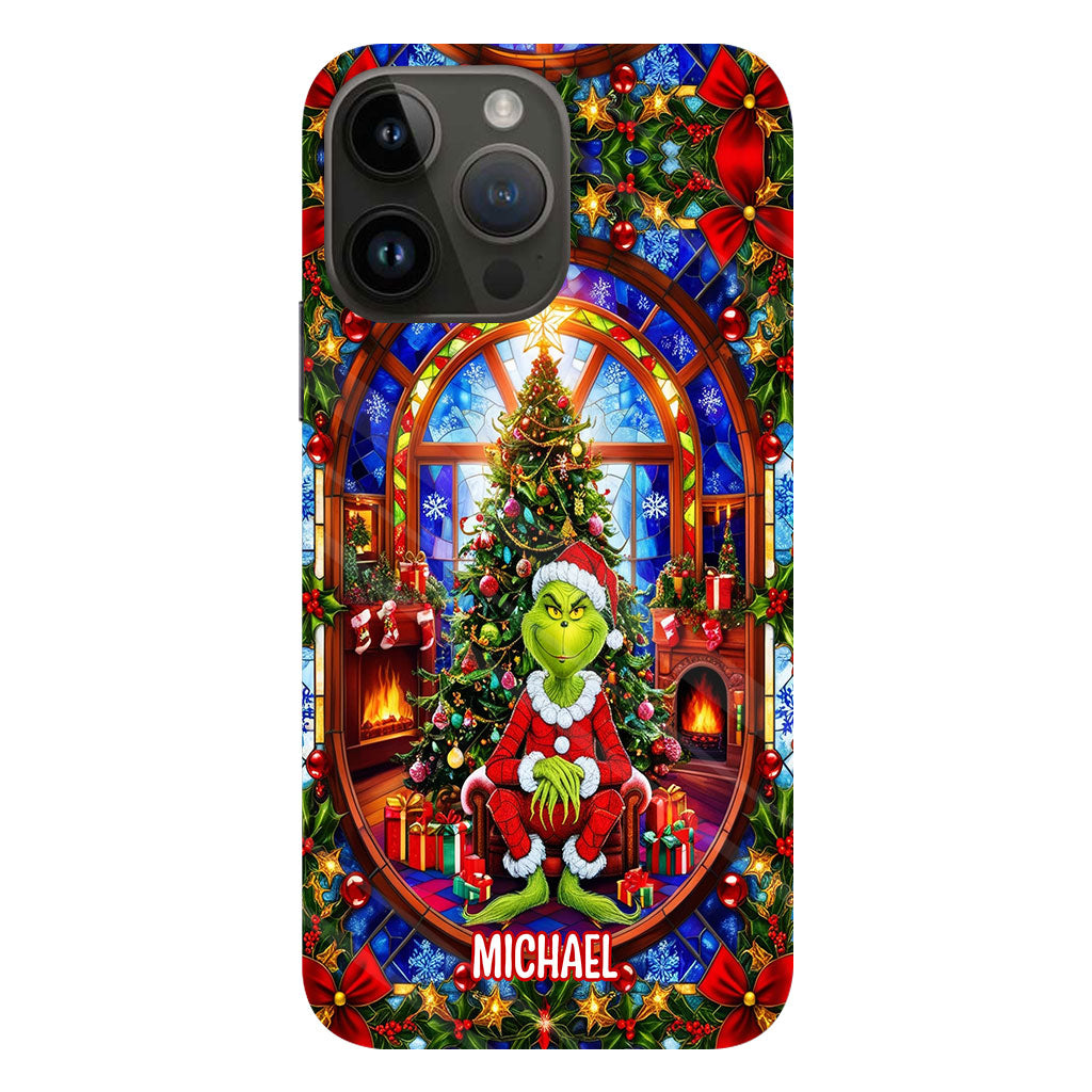 Noël vert - Coque de téléphone personnalisée avec imprimé intégral « Étole de Noël »