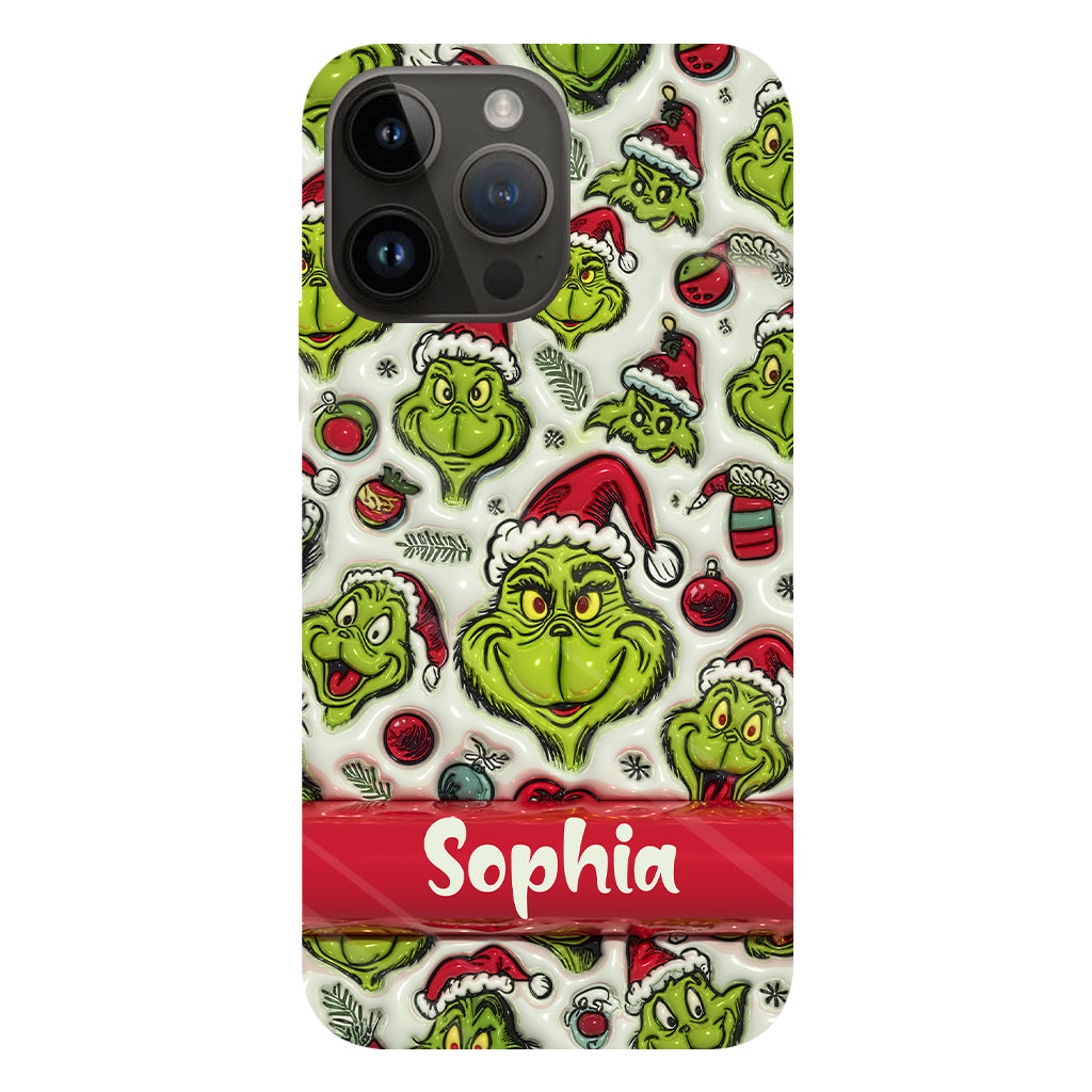 Green Character - Personalized Stole Christmas Full Print Phone Case