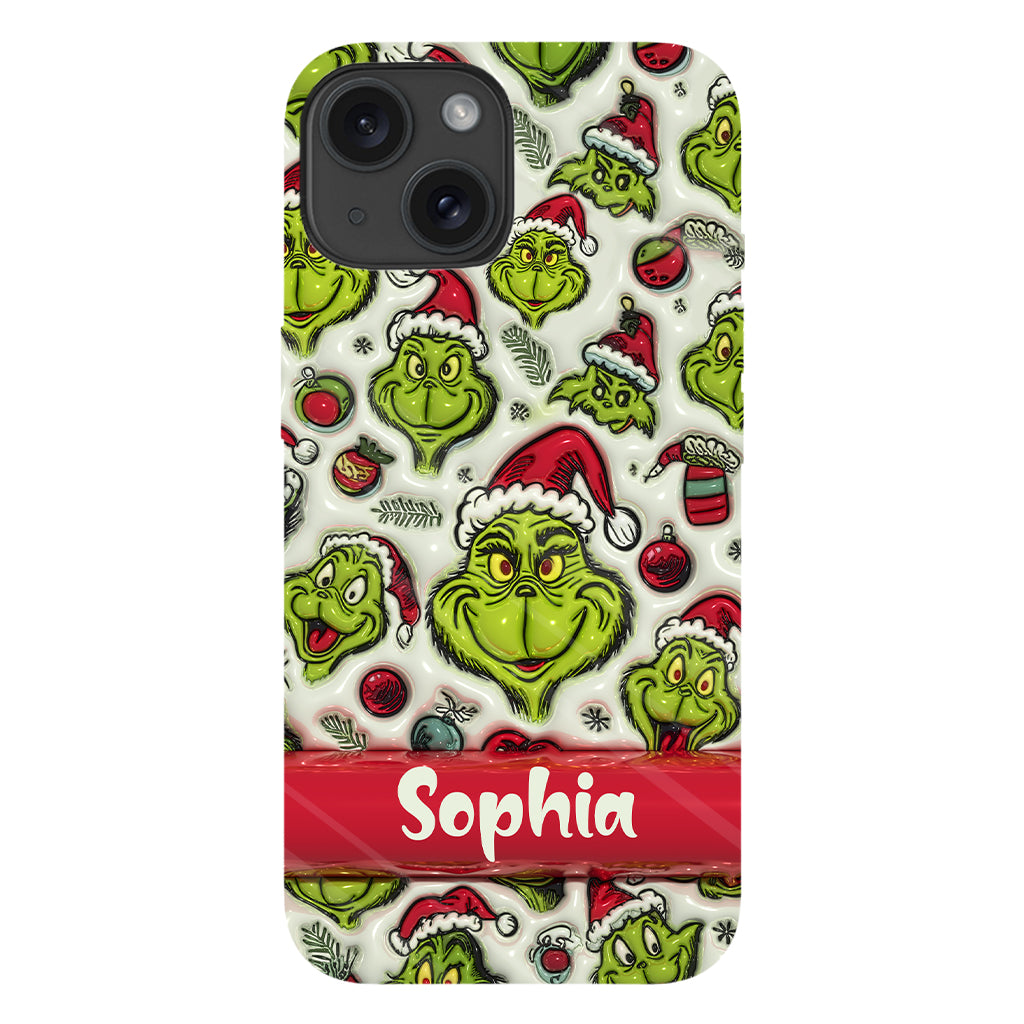 Green Character - Personalized Stole Christmas Full Print Phone Case
