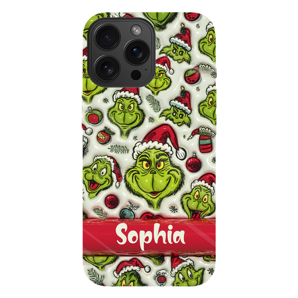 Green Character - Personalized Stole Christmas Full Print Phone Case
