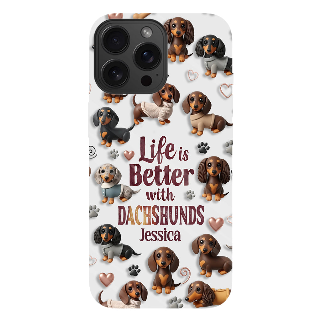 Just A Girl Who Loves Dogs - Personalized Dog Full Print Phone Case
