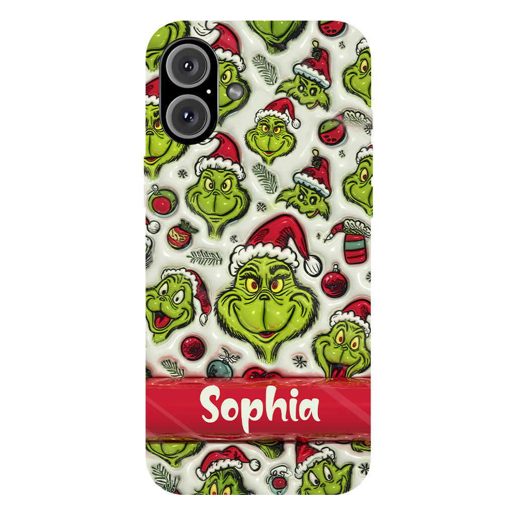 Green Character - Personalized Stole Christmas Full Print Phone Case