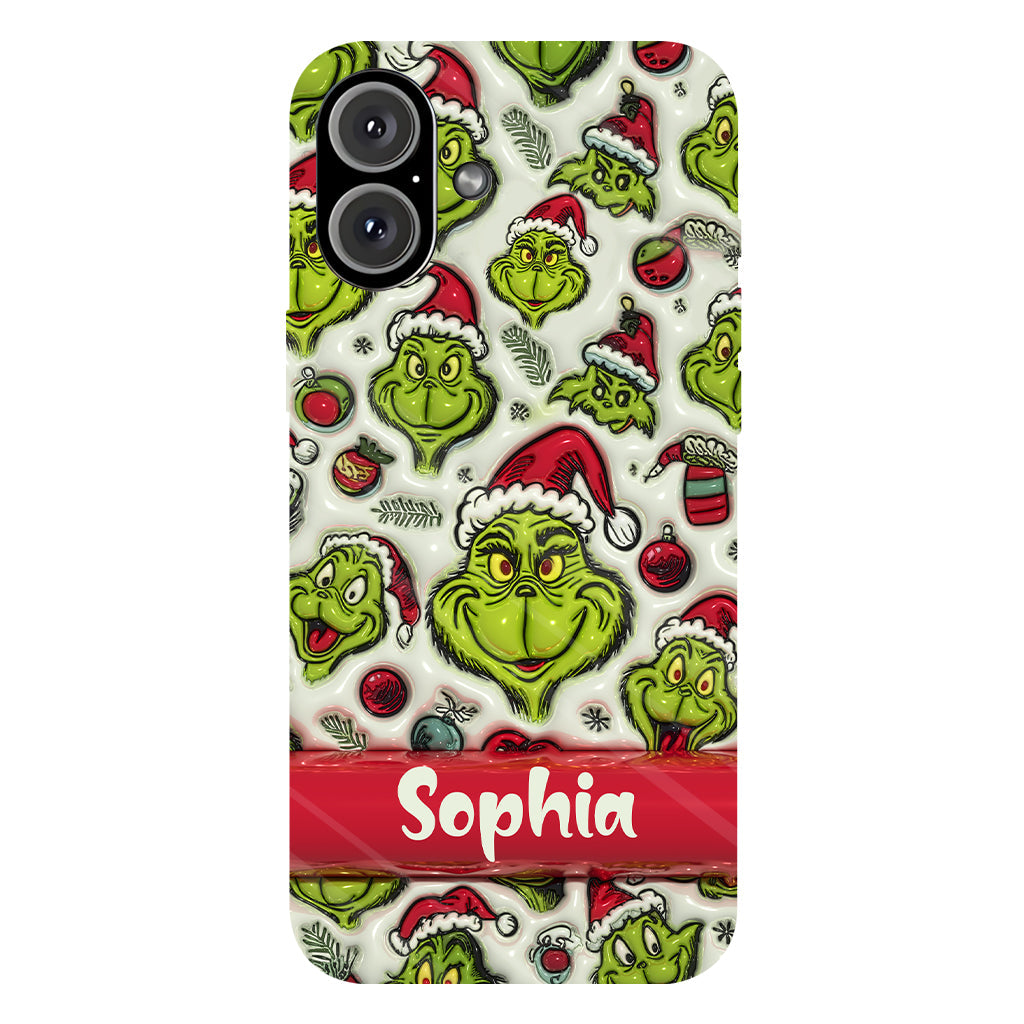 Green Character - Personalized Stole Christmas Full Print Phone Case