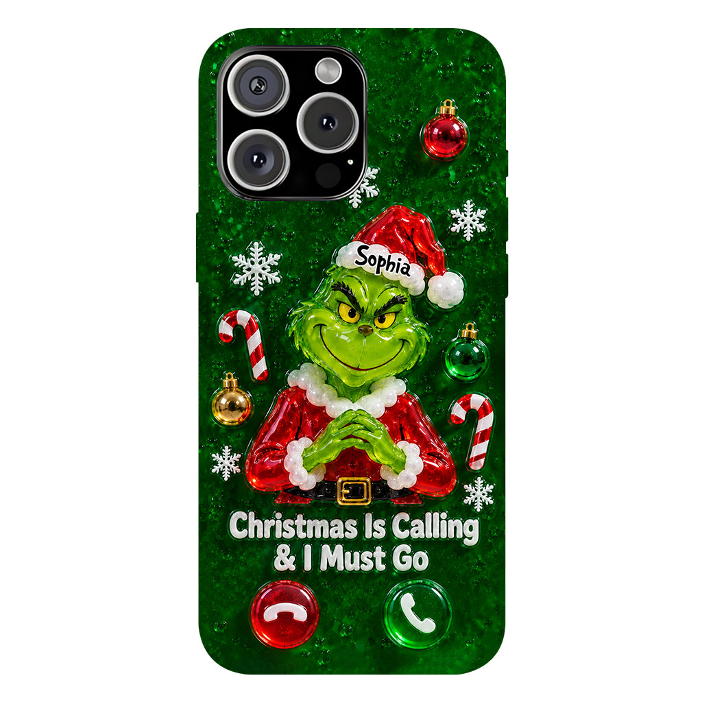 Christmas Is Calling & I Must Go - Personalized Stole Christmas Full Print Phone Case